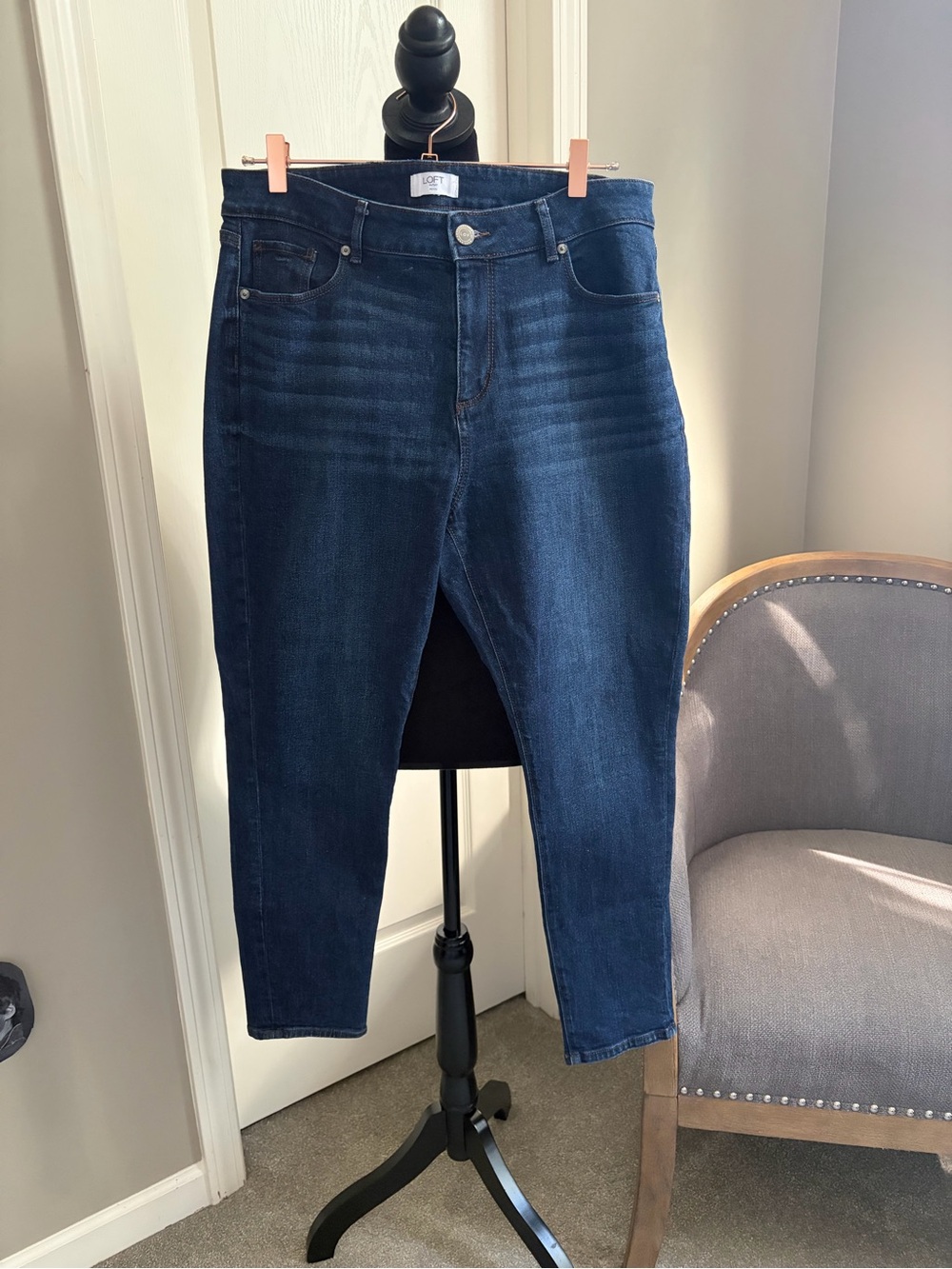 LOFT Dark Indigo Skinny Jeans